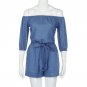 Ladies Off Shoulder Mini Playsuit Womens Summer Shorts Jumpsuit Salopette Femme #GH