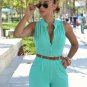 Shorts Rompers Womens Jumpsuits Summer Ladies Sexy Deep V Neck Short Sleeve Bodysuit Casual Overalls
