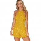 Romper Halter Print Jumpsuit Women Sexy Backless Streetwear Overalls Summer Party Sleeveless Beach P