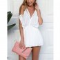 LASPERAL 2017 Deep V-Neck Halter Playsuit Women Sexy Backless Off-shoulder Playsuit Summer Black/Whi