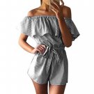 2018 Summer Playsuit Women Kimono Jumpsuit Chiffon Stripe Playsuit Ruffles Rompers Overalls Lady Sex