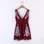 Songbird Crochet Embroidery Rompers Boho Chic Solid V Neck Backless Playsuit Female Retro Summer Bea