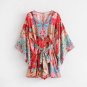 2018 spring women\'s new style beach jumpsuits vacation boho style playsuits peacock printing cotton