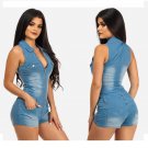 Shorts Feminino New Fashion Sexy Denim Jumpsuit Women Romper Female Bodycon Elegant Denim Playsuit J