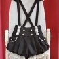Black/Pink Kawaii Overalls Summer New Lace Flounces Double Breasted Lantern Suspender Shorts Lolita 