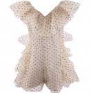 new Jumpsuits Women Rompers 2017 Plus Size Casual Women Fashion Dot Print Rompers