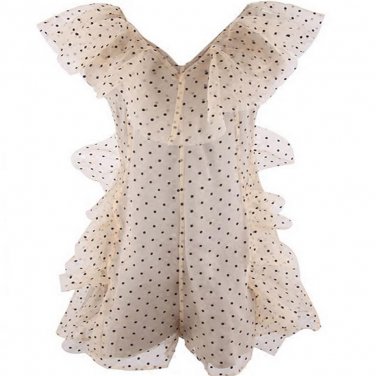 new Jumpsuits Women Rompers 2017 Plus Size Casual Women Fashion Dot Print Rompers