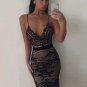 Backless Appliques Sequins Women\'s Sexy Dress