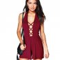 Autumn summer sexy hollow-out bind jumpsuits backless sleeveless leisure fashion jumpsuits two color