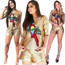 2017 Women Fashion Sexy CasuaL 2 pieces Spring Vestidos Rompers Lady Club Bodysuits Bandage Bodycon 