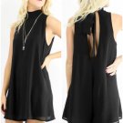 Free Shipping 2016 New Fashion Women\'s Spring New European and American High-necked Sleeveless Halt
