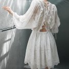 In 2017 the new back cross straps hollow Chiffon embroidery lace catsuit. Jumpsuits
