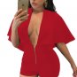 Black Plunging Cape Romper