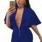Black Plunging Cape Romper
