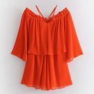Luoanyfash 2018 Summer 2 Two Piece Set Women Sexy Off the Shoulder Tops and Shorts Set Top Tulip Sho