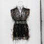 V neck sequined lace jumpsuit romper women Sexy backless padded party overalls Summer sleeveless tas