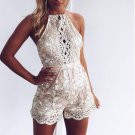 2018 Elegant Jumpsuit Enteritos Mujer Real Free Shipping Europe And The High-quality Wire Lace Sling