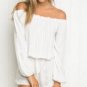 White Jumpsuit Off The Shoulder Women Playsuit Summer Body Romper Women\'s Overalls Shorts pants Mon