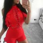 New Arrival Women Jumpsuits Sexy Sleeveless Halter Lace Up Bandage Romper Playsuit Party Clubwear Bo