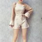 Summer New Women Flare Sleeve Sexy Jumpsuit Chiffon Romper Short Trouser Bodycon Hollow Out Playsuit