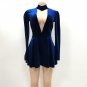 Rompers Womens Jumpsuit 2018 Long Sleeve Sexy Deep V Halter Neck Party Club Blue Red Velvet Short Pa