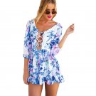 Sexy Women\'s Jumpsuits Floral Printed Playsuits Summer Loose Ladies Rompers Female Macacao Feminino