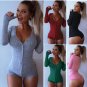 Enteritos Mujer Sale Real Cotton Bodycon Jumpsuit 2017 Spring Custom Europe And The Sexy Deep V Coll