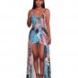2017 new arrival women playsuits casual jumpsuits skinny print sexy ladies playsuit Rompers lace up
