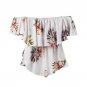 2017 Summer Off Shoulder Playsuits For Women European Style Ladies Girls Pleated jumpsuits Rompers c
