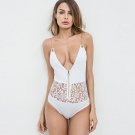 Young 17 suit women summer fashion sexy lace up white sleeveless shorts club patchwork female backle