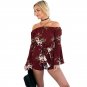 Flower Print Slash Neck Fashion Women Playsuits European Style Short Tassel Jumpsuit Rompers For Wom