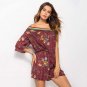 Sishot women casual jumpsuits 2018 spring summer cainival dark blue asymmetric patchwork floral prin