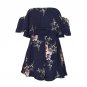 Women Playsuit Jumpsuit Floral Print Ruffles Slash Neck Sexy Rompers Female High Waist Bohemian Casu