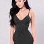 Fashion Sexy V-neck Jumpsuits Romper Women Backless Solid Chiffon Harness Playsuit Summer Beach Sexy