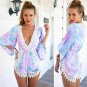 2016 Summer Rompers Womens Sexy Jumpsuit V-Neck Bodysuit Casual White Lace Floral Elegant Jumpsuits