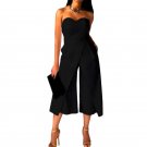2018 Women Summer Sexy Sleeveless Off Shoulder Strapless Jumpsuit Zipper Casual Party OL Wide Leg Lo