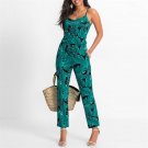 2018 Women Sexy Sleeveless Spaghetti Straps Overall Summer Fashion Floral Printed Retro Slim OL Eleg