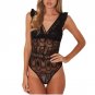 Sexy White Mesh Bodysuit Women Tops Transparent Summer Jumpsuit Romper Fitness V neck Hollow Out Par