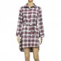 Lady Plaid Tie Dress Sexy Slim Long Sleeve Button Casual Plaid Tie Shirt Romper Dress Moda Feminina
