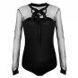 Black Crochet Lace Transparent Sheer Rompers Womens Jumpsuit Casual Loose Playsuit Hollow Out Macaca