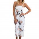 Floral Print Jumpsuits Strap Overalls 2017 Summer Women Sexy Loose Boho Backless Casual Playsuits Sp