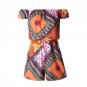 Summer Women Sexy Bodysuits National Style Casual Off Shoulder Romper with Special Print Pattern 201