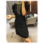 Runway Designer Black Mini Dress Women\'s 2018 Fashion Ruffles Crystal Beading Summer A Line Dresses