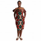 New Africa Dresses for Women Dashiki Off the Shoulder African Dress Bazin Plus Size Traditional Afri