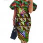 New Africa Dresses for Women Dashiki Off the Shoulder African Dress Bazin Plus Size Traditional Afri