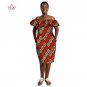 New Africa Dresses for Women Dashiki Off the Shoulder African Dress Bazin Plus Size Traditional Afri