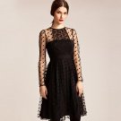 see through pleated dressesladies high waisted podka midi  dresses