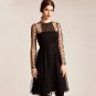 see through pleated dressesladies high waisted podka midi  dresses