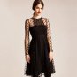 see through pleated dressesladies high waisted podka midi  dresses