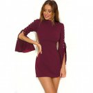 Sexy Winter O Neck Mini Dresses Autumn Bandage Pullover Vestidos For Women